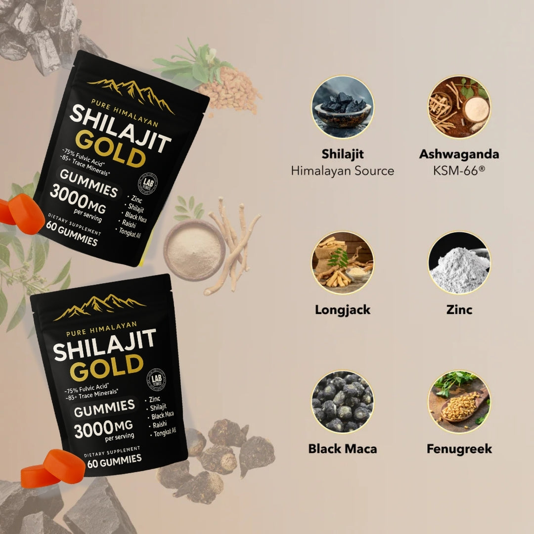 ProperVitys™ Pure Shilajit Gummies - 6-in-1 Natural Energy, Vitality & Wellness Support
